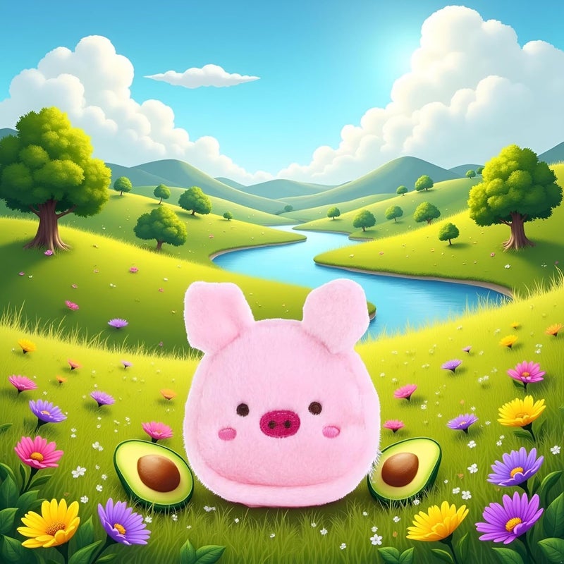 Sluswallow Pink Small Plush Coin Purse, Cute Cartoon Chicken Pig Avocado Shape Coin Purse Zipper Coin Bag Mini Wallet Handbag with Keychain Wallets, Card Cases and Money Organizers Accessories - Image 4